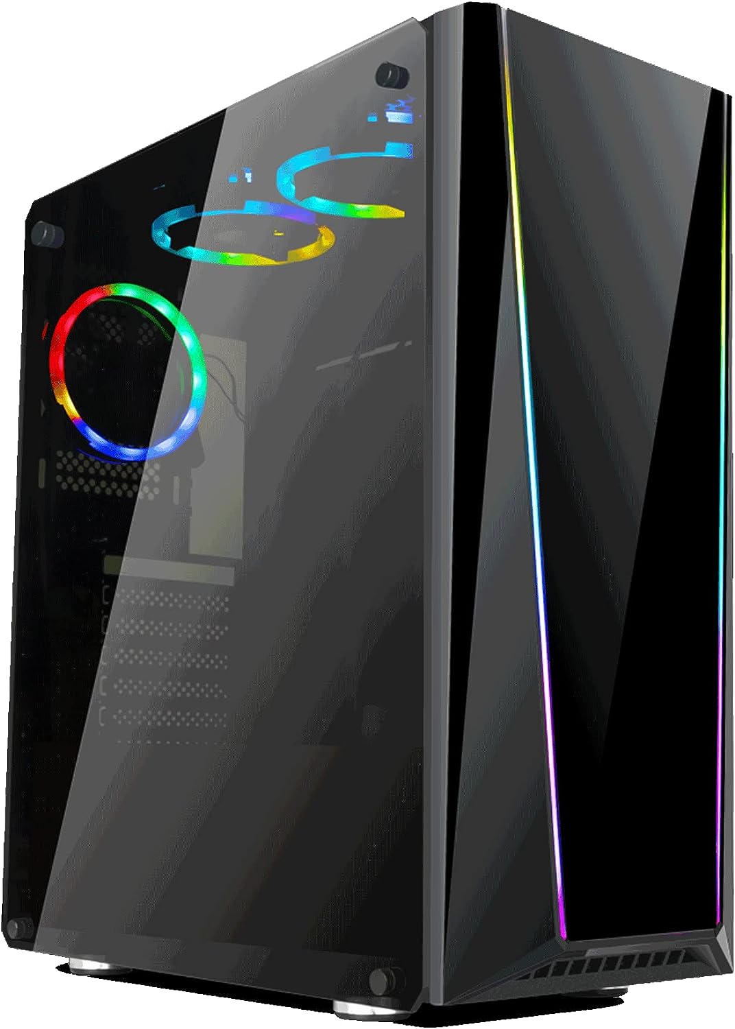 Redragon GC702 Tailgate Gaming PC Case, RGB Sync Tempered Glass Front/Side, 3 x RGB Fan & 2 x Fan, ATX/Micro ATX, Black Redragon GC702 Tailgate Gaming PC Case, RGB Sync Tempered Glass Front/Side, 3 x RGB Fan & 2 x Fan, ATX/Micro ATX, Black